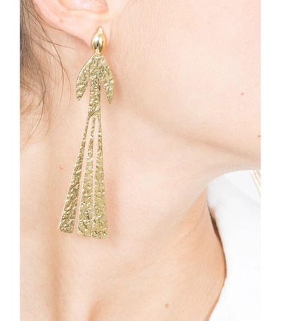 Shop Jw Anderson Gold Hammered Bird Earrings