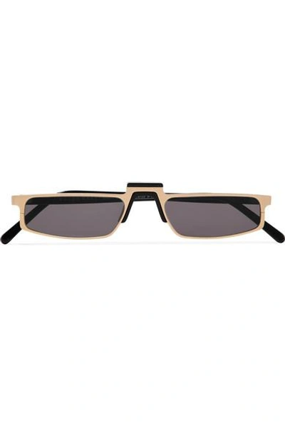 Shop Andy Wolf Muhren Square-frame Metal Sunglasses In Gold