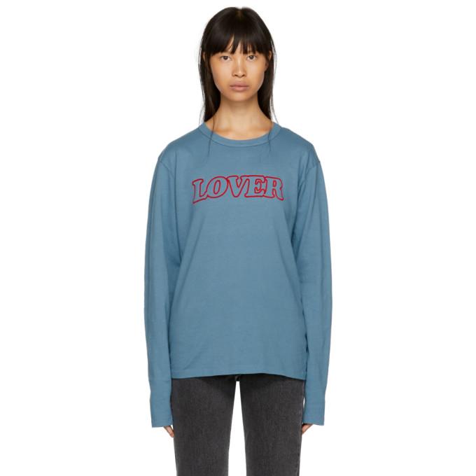 Bianca Chandon Blue Long Sleeve 'lover' T-shirt | ModeSens