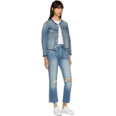 Shop Amo Blue High-rise Loverboy Jeans In 170 The One