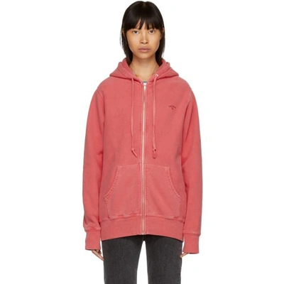 Noah Nyc Pink Logo Zip up Hoodie In Watermelon ModeSens