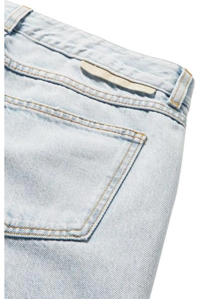 Shop Stella Mccartney Distressed Slim Boyfriend Jeans In Light Denim