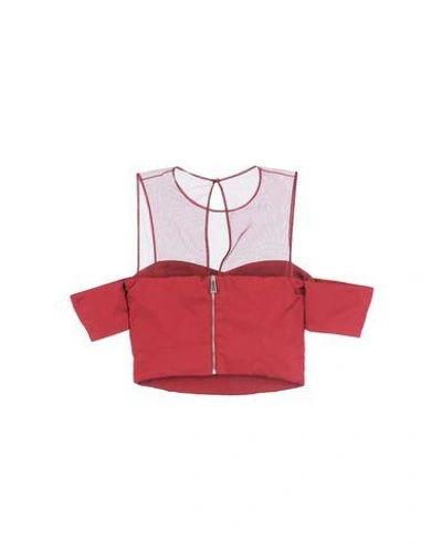 Shop Pinko Tops In Brick Red