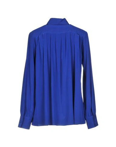 Shop Aglini Solid Color Shirts & Blouses In Bright Blue