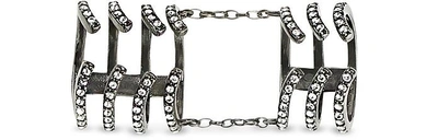 Shop Federica Tosi Rings Armour Hook Ring In Black