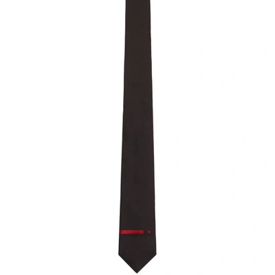 Shop Givenchy Black And Red Stripe And Star Tie In 009 Blk/red