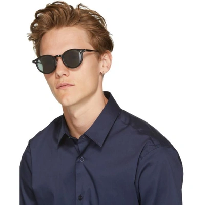 Shop Eyevan 7285 Black Model 756 Sunglasses In 100 Blk/gry