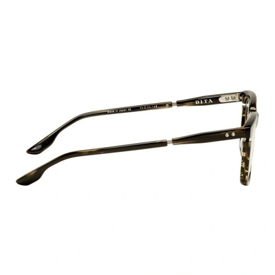 Shop Dita Tortoiseshell Avec Glasses In Drkwood/sil