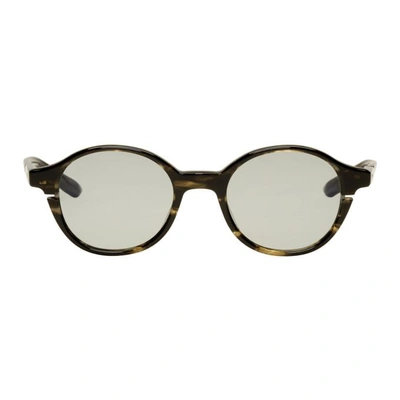 Shop Dita Tortoiseshell Siglo Sunglasses In Drkwood/sil