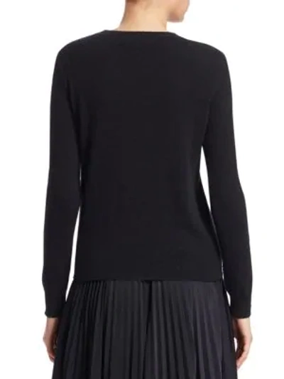 Shop Valentino Vltn Knit Cashmere Sweater In Black