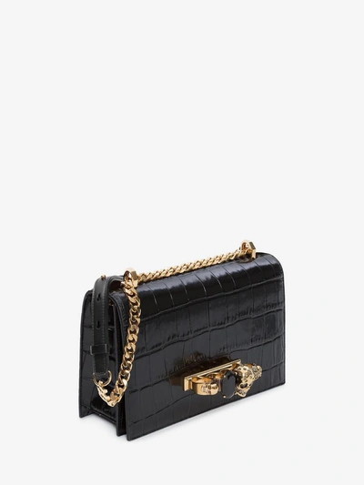 Shop Alexander Mcqueen Jewelled Satchel In Black