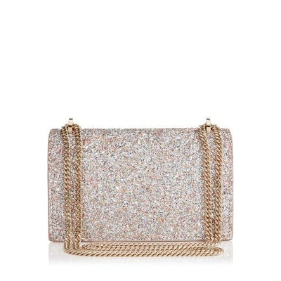 Shop Jimmy Choo Finley Viola Mix Speckled Glitter Fabric Mini Cross Body Bag