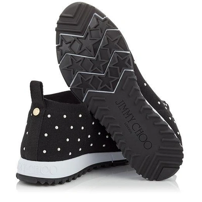NORWAY Black Knit with White Scattered Pearls Sock-Like Trainers