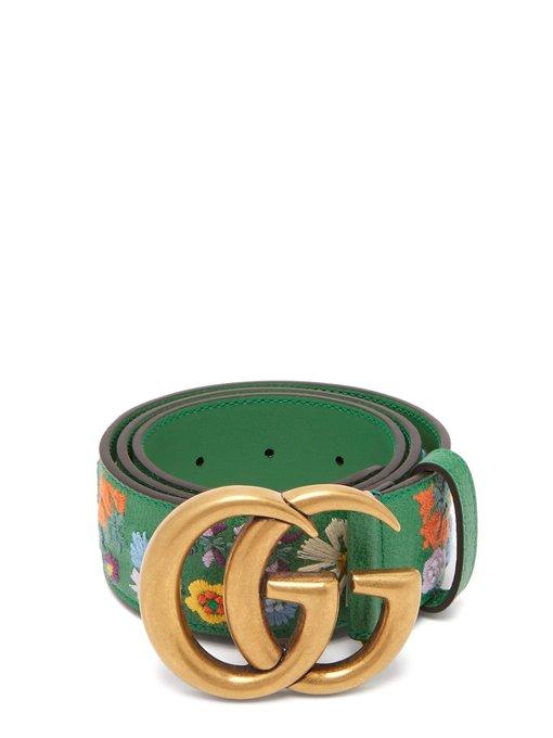 gucci embroidered belt