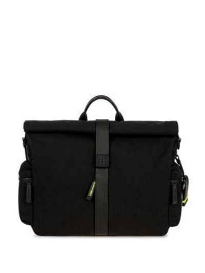 Shop Bric's Moleskine Rolltop Messenger Bag In Black