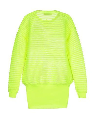 Shop Philipp Plein Sweaters In Acid Green