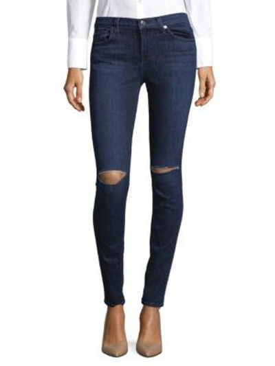 Shop 7 For All Mankind Distressed Jeans In Dusky