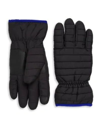 Shop Saks Fifth Avenue Quilted Gloves In Cobalt