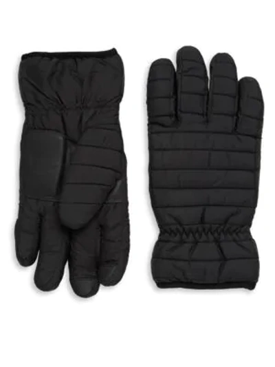 Shop Saks Fifth Avenue Quilted Gloves In Black
