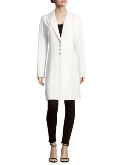 Shop St John Casual Long Jacket In Bright White