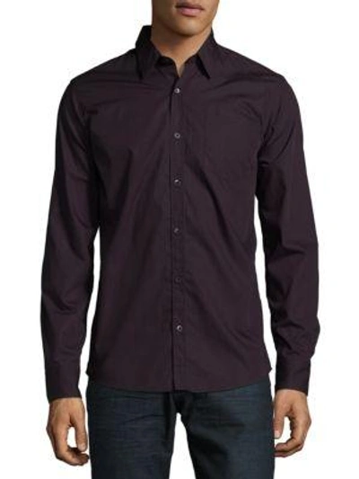 Shop Dries Van Noten Cotton Casual Button Down Shirt In Purple