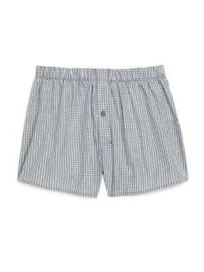 Shop Hanro Cotton Boxers In Black Check