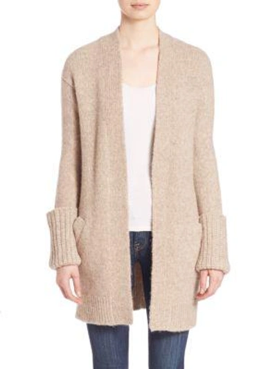 Shop Theory Analiese Open-front Cardigan In Oatmeal