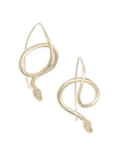 Shop Annette Ferdinandsen Fauna Serpent Diamond & 14k Yellow Gold Earrings