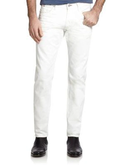 Shop Ralph Lauren Slim-fit Stretch Jeans In White