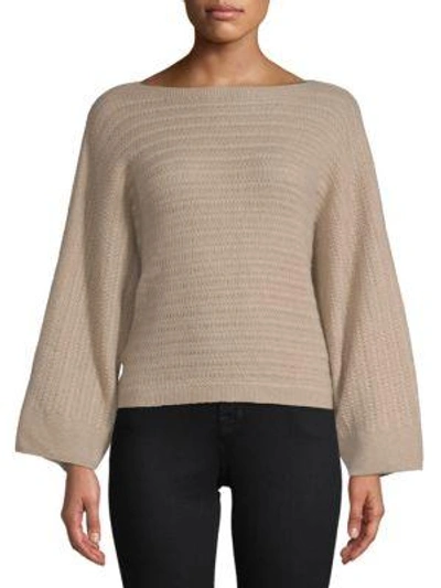 Shop Ralph Lauren Cashmere Cape Sweater In Oatmeal Multi