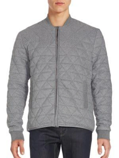 Shop Sovereign Code Sotelo Long Sleeve Quilted Jacket In Grey