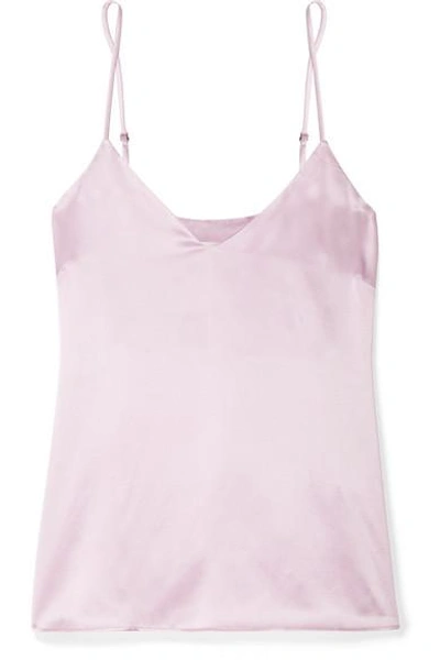 Shop Anine Bing Gwyneth Silk-satin Camisole In Lilac