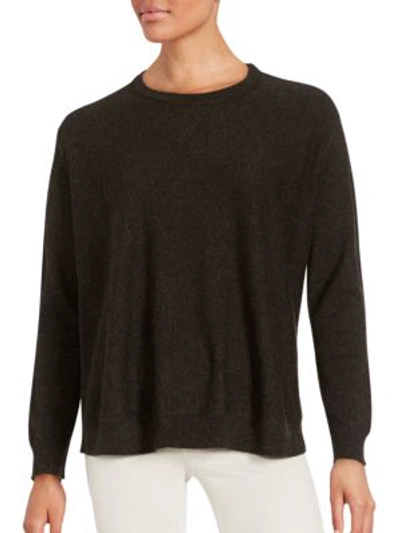 Shop Inhabit Cashmere Ribbed Solid Pullover In Cigar