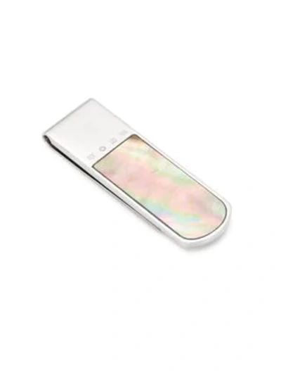 Shop Tateossian Mother Of Pearl Money Clip In Silver
