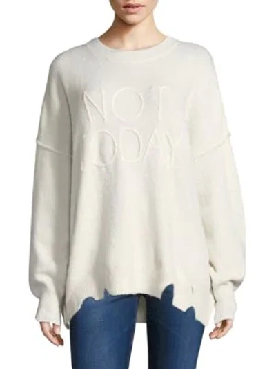 Shop Wildfox Not Today Omen Sweater In Vintage Lace