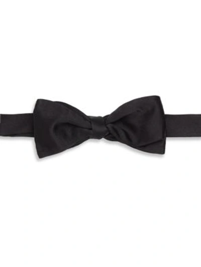 Shop Ralph Lauren Satin Bow Tie In Black