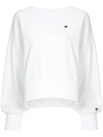 Shop Champion Logo Sweatshirt - White