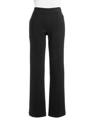 Shop Calvin Klein Powerstretch Straight-leg Pants In Black