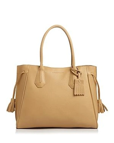 Longchamp 'penelope' Tassel Drawstring Leather Tote - Beige In Natural |  ModeSens