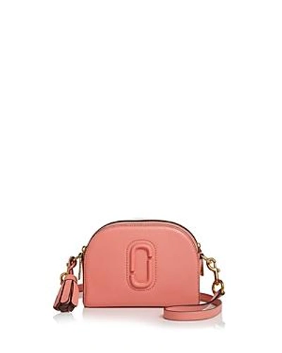 Shop Marc Jacobs Shutter Small Leather Crossbody In Coral/gold