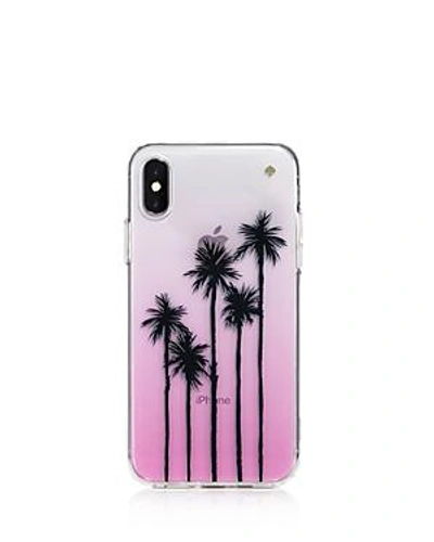 Shop Kate Spade New York Ombre Palm Tree Iphone X Case In Pink Multi
