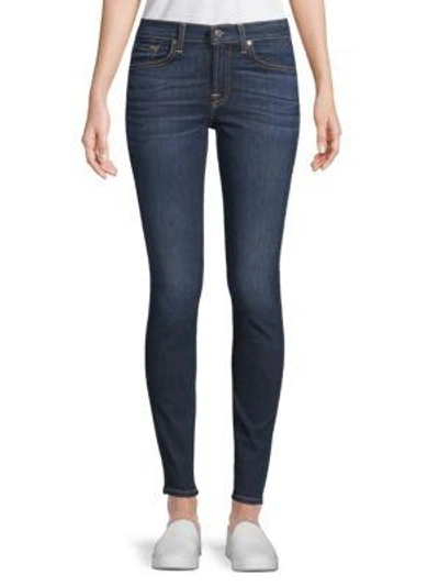 Shop 7 For All Mankind Gwenevere High Waist Skinny Jeans In Dark Wash