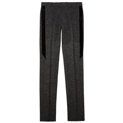 Shop Givenchy Charcoal Slim-leg Stretch-wool Trousers In Grey