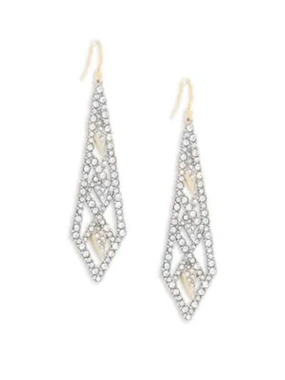 Shop Alexis Bittar Elements Swarovski Crystal Encrusted & 10k Gold-plated Drop Earrings In Silver