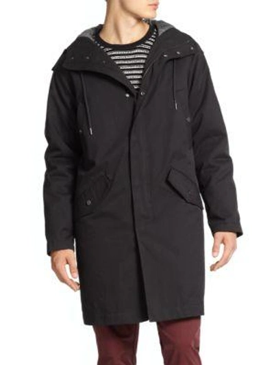 Shop Marc By Marc Jacobs Hooded Parka In Orcha Black