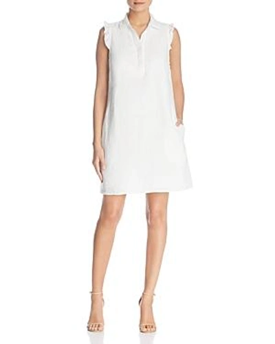 Shop Beachlunchlounge Linen Flutter Shirt Dress In White