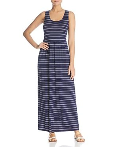 Shop Beachlunchlounge Striped Maxi Dress In Navy
