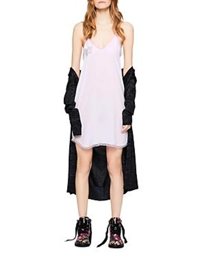 Shop Zadig & Voltaire Carolina Silk Slip Dress In Mauve