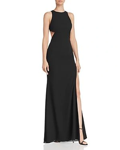 Shop Fame And Partners Midheaven Cutout Gown In Black