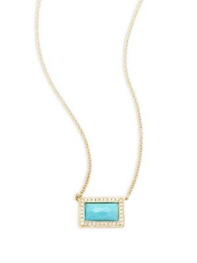 Shop Ippolita 18k Yellow Gold, Diamond & Turquoise Necklace